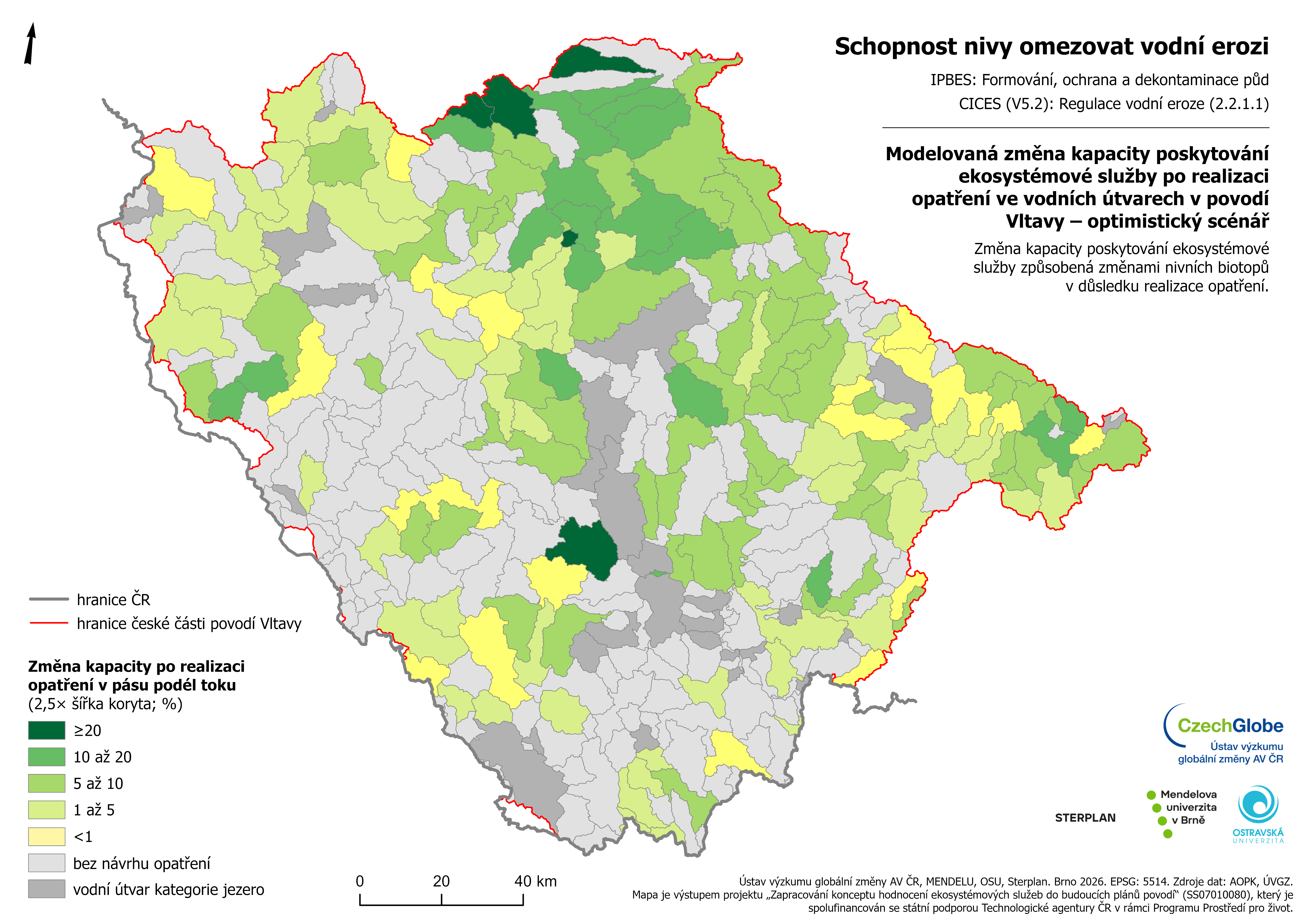 6o - Schopnost omezovat erozi - optimistický scénář